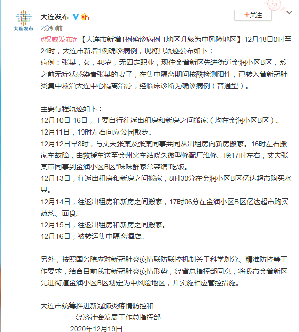大连最新增确诊病例动态更新📢🚨