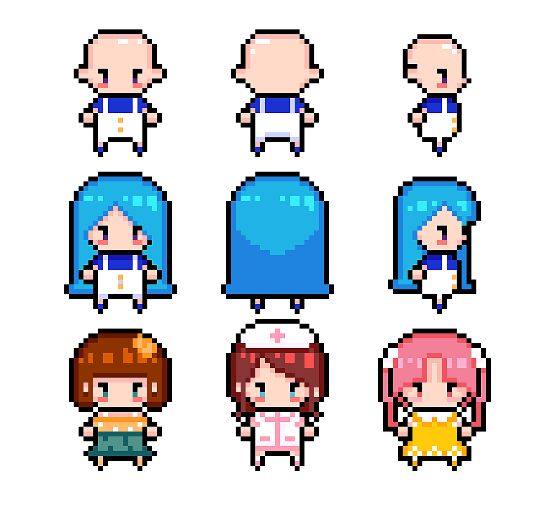 像素画动漫人物的奇妙日常探秘