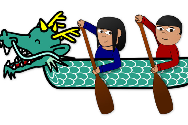 赛龙舟比赛的激烈瞬间与团队精神展现