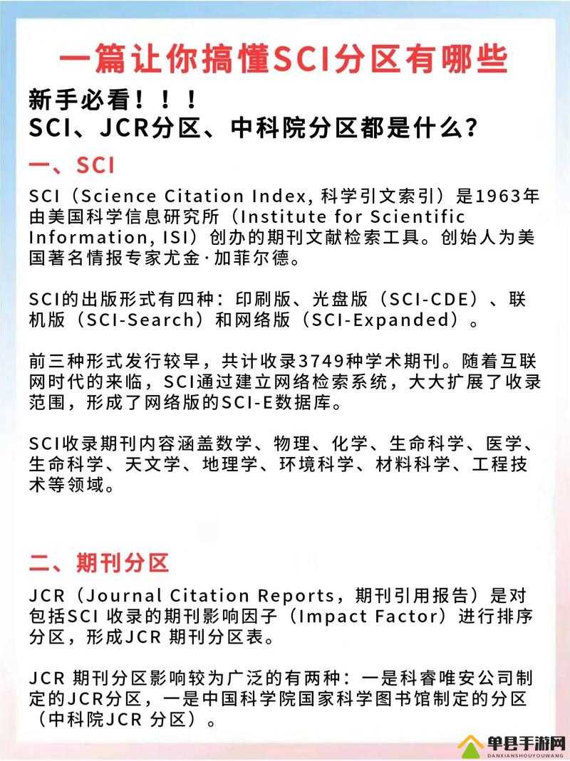 最新SCI分区，探索知识的海洋，激发自信与成就感的源泉