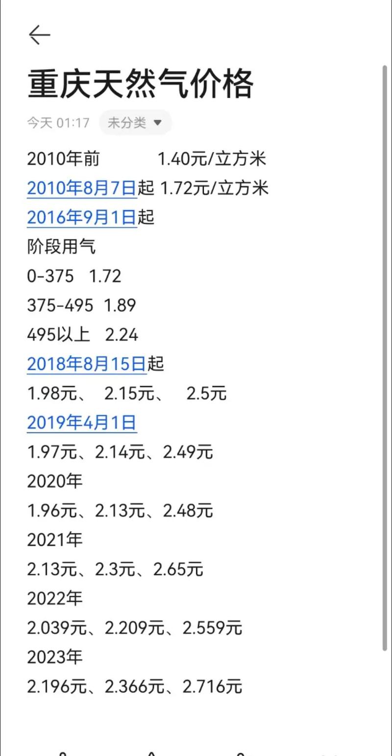 煤气最新价格，时代变迁与市场的波动影响